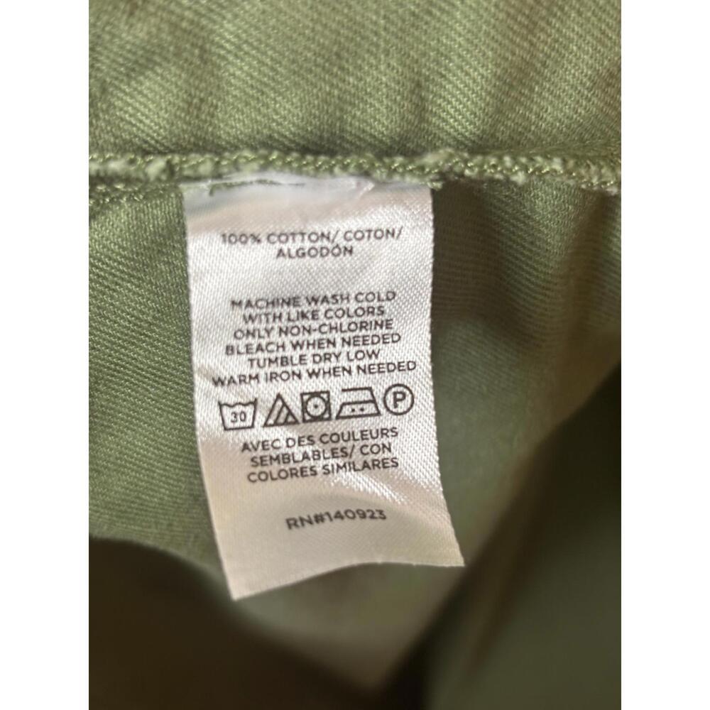 Loft Women's Sz 2XLT Olive Green Button Pocket Long Sleeve Shirt Dress (1896) - Picture 7 of 7